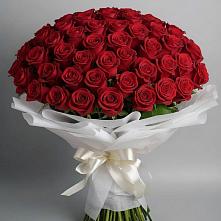 Букет 101 Красная роза Блэк Мэджик в Верхнестепном
