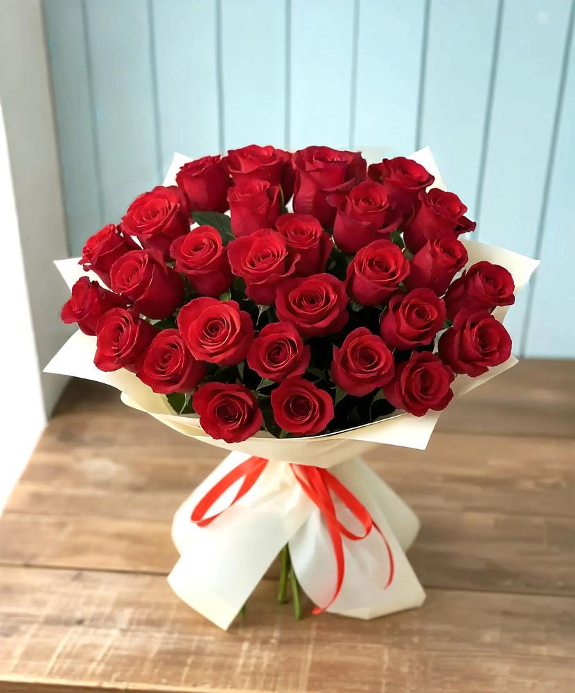 Букет 29 Красных роз в Верхнестепном