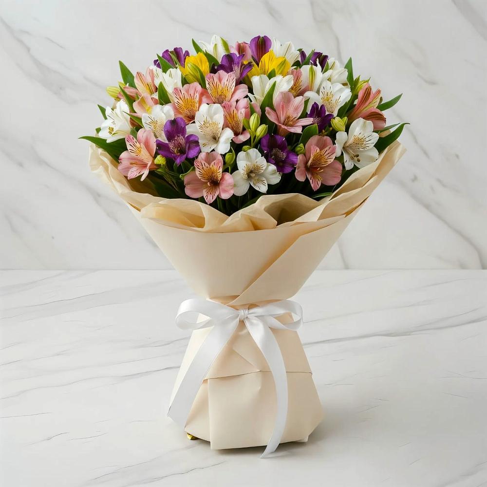 Букет цветов из: Альстромерии в Верхнестепном