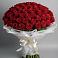 Букет 101 Красная роза Блэк Мэджик в Верхнестепном