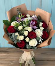 Букет цветов из:  Розы и Альстромерии в Верхнестепном