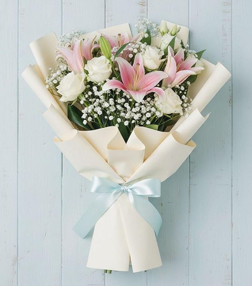 Букет цветов из: Лилии в Верхнестепном