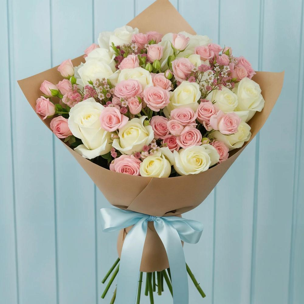 Букет цветов из: Розы в Верхнестепном