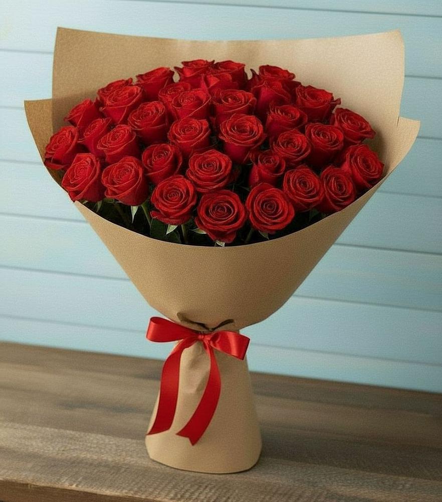 Букет Красные розы Милано в Верхнестепном