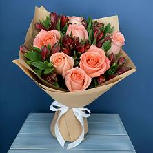 Букет цветов из:  Розы и Альстромерии в Верхнестепном