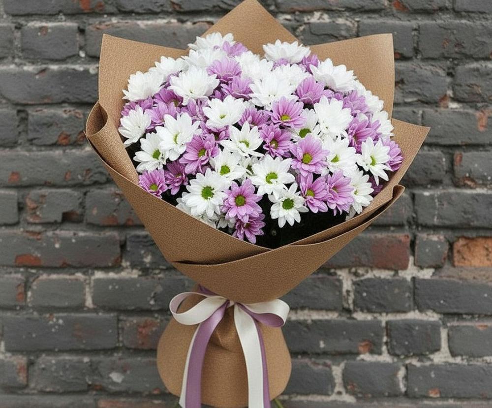 Букет цветов из: Хризантемы в Верхнестепном