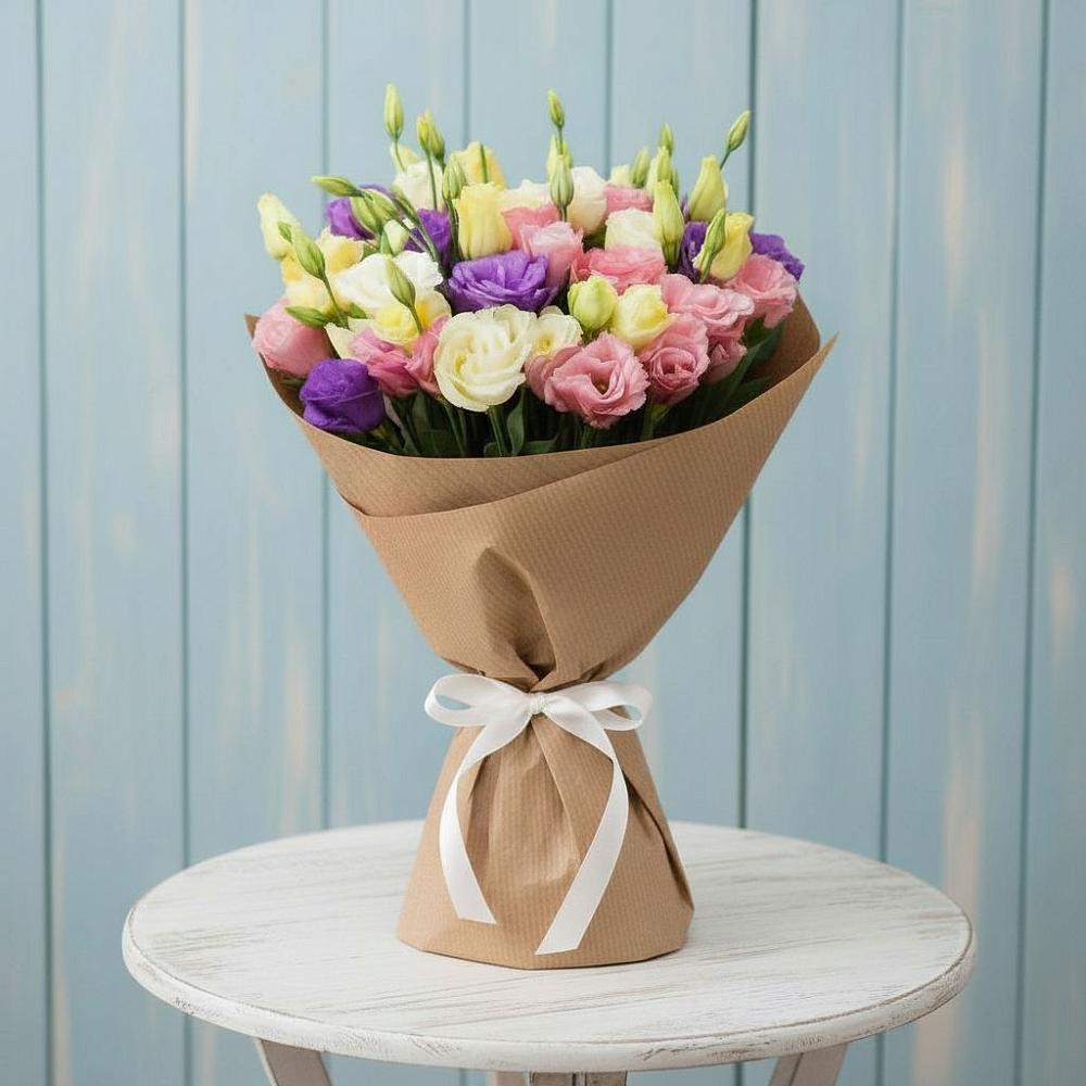 Букет цветов из: Лизиантусы в Верхнестепном