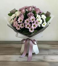 Букет цветов из:  Хризантемы и Розы в Верхнестепном
