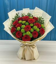 Букет цветов из:  Розы и Хризантемы в Верхнестепном