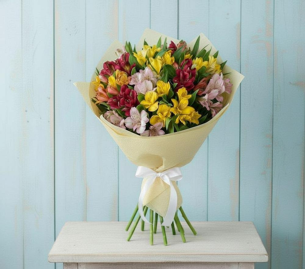 Букет цветов из: Альстромерии в Верхнестепном