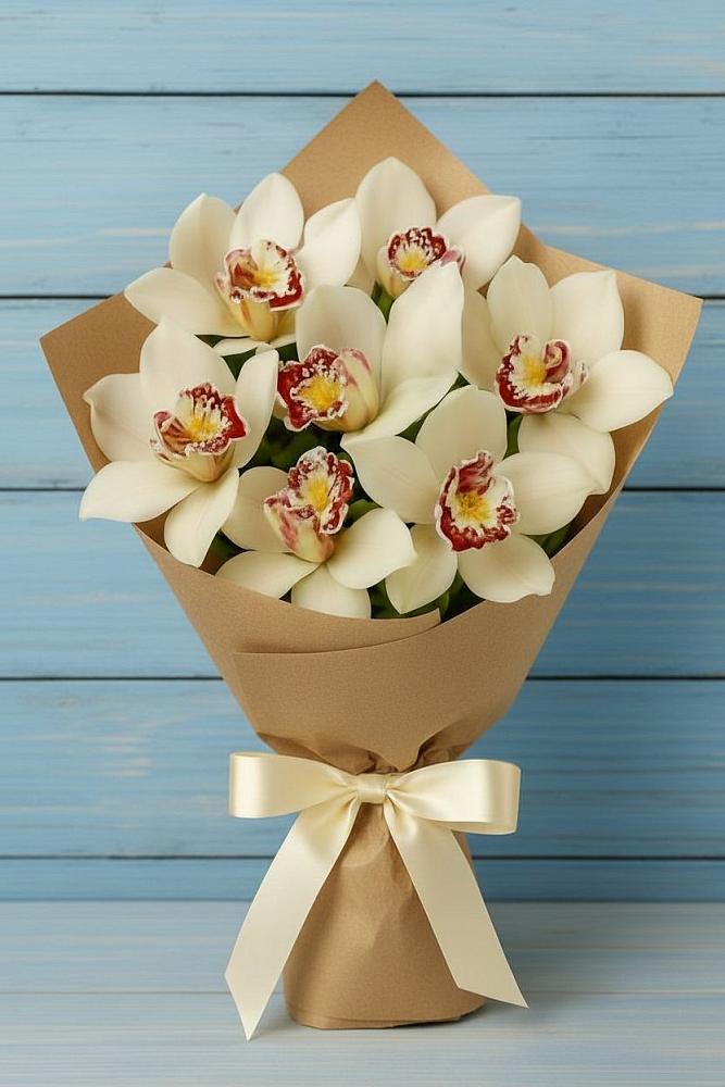 Букет цветов из: Орхидеи и Розы в Верхнестепном