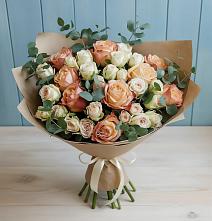 Букет цветов из:  Альстромерии и Розы в Верхнестепном