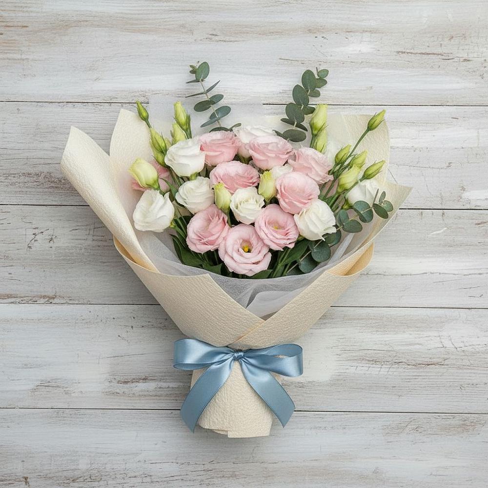 Букет цветов из: Лизиантусы в Верхнестепном